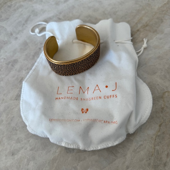 Lema J Handmade Cuffs for a Cause Bracelet Shagreen Karma for Cara Foundation - Picture 2 of 7